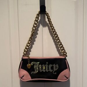 Juicy Couture NWOT black pink with shiny studs